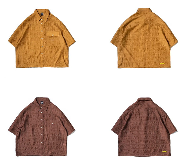 クラウドラインボックスシャツ テンセル混紡 / Cloud Line Box Shirt N5504