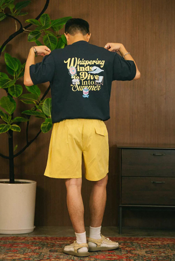 サマーバックプリントTシャツ コットン100% / Summer Back Print T-shirt N5506