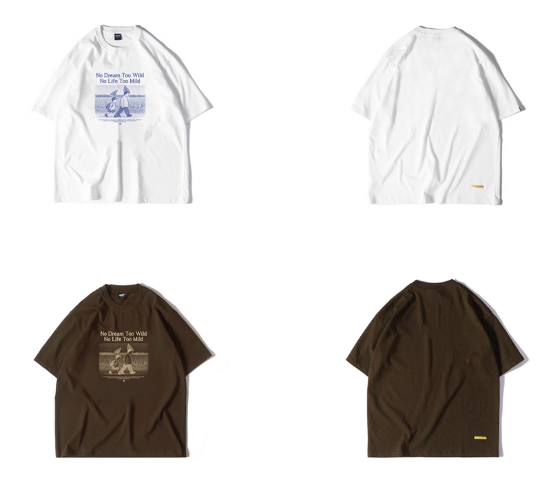 マイルドライフプリントTシャツ コットン100% / Mild Life Print T-shirt N5507