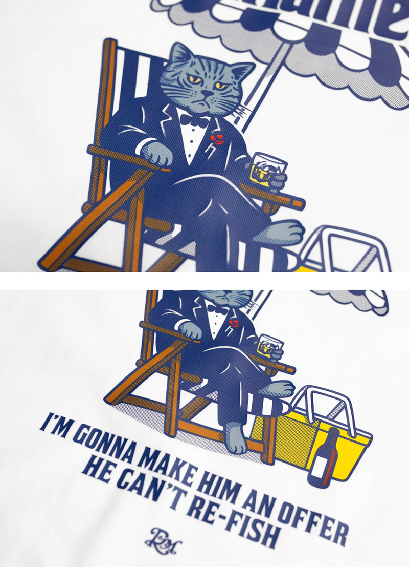 ゴッドファーザーキャットプリントTシャツ / Godfather Cat Print T-shirt N5510