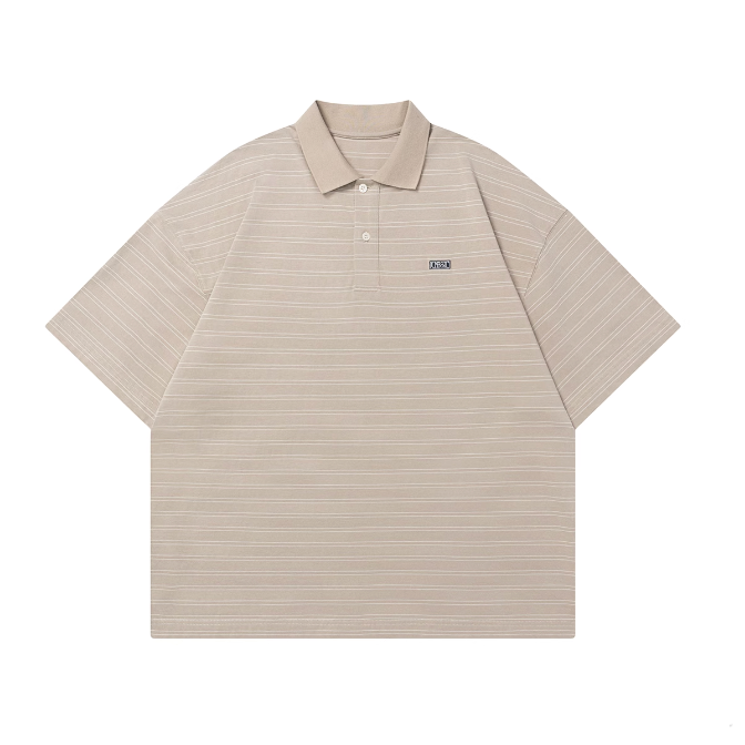 ストライプポロシャツ コットン100% / Striped Polo Shirt N5515