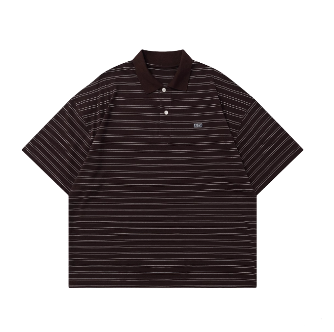 ストライプポロシャツ コットン100% / Striped Polo Shirt N5515