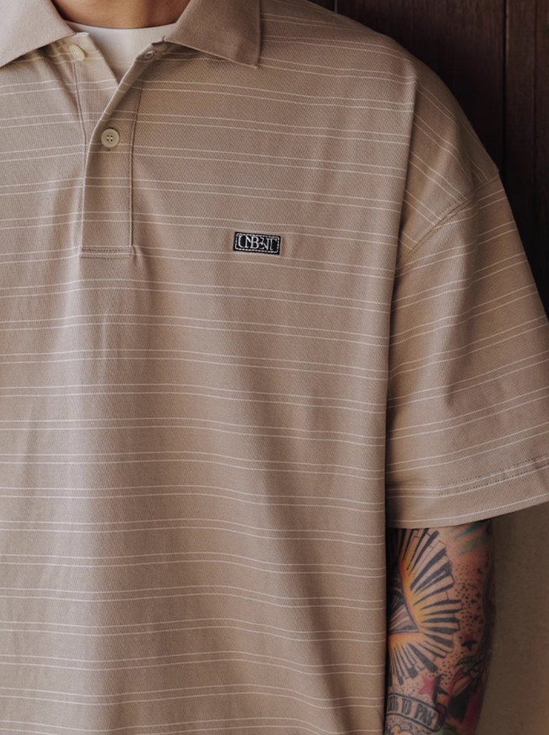 ストライプポロシャツ コットン100% / Striped Polo Shirt N5515