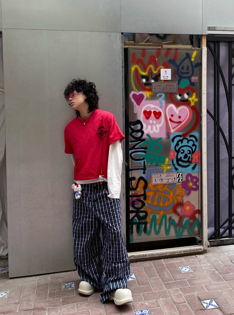 2WAY 仕様 ディタチャブルチェックワイドパンツ / Detachable Wide Pants N5517