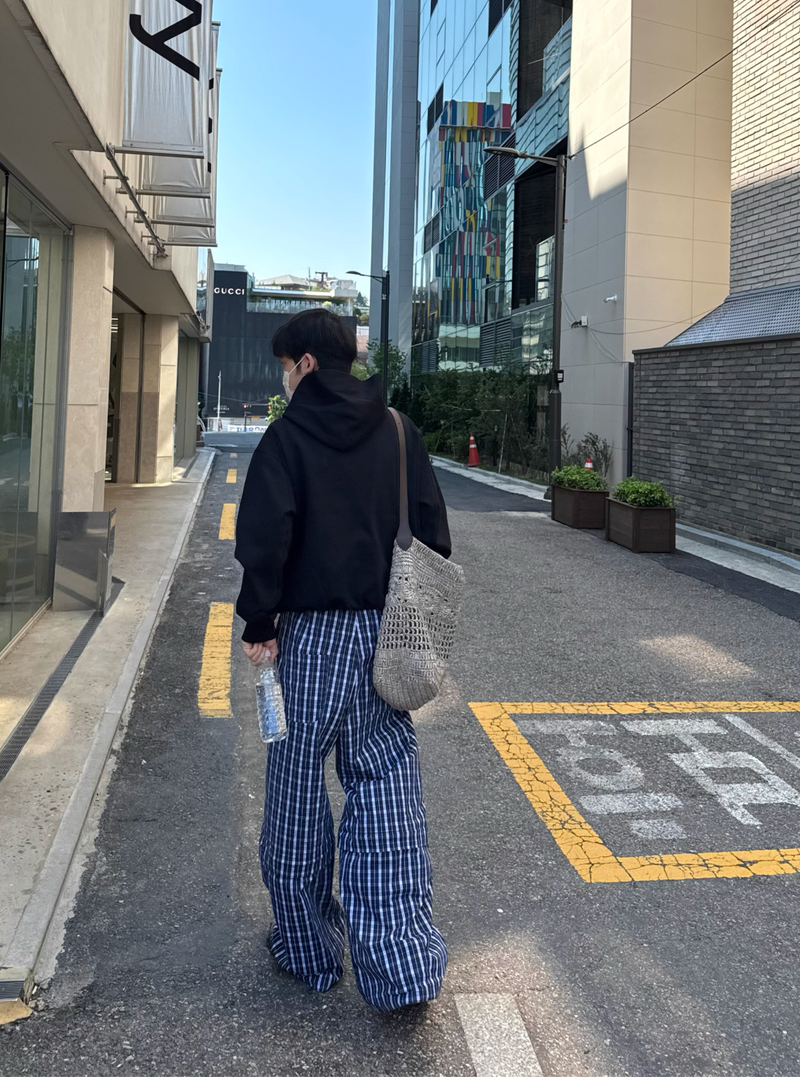 2WAY 仕様 ディタチャブルチェックワイドパンツ / Detachable Wide Pants N5517