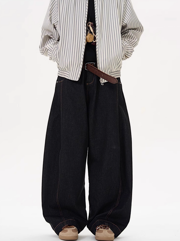 ワイドレッグデニムパンツ コットン / Wide Leg Denim N5518
