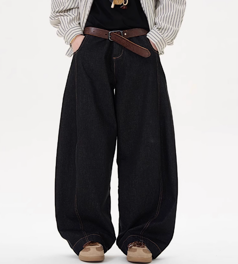 ワイドレッグデニムパンツ コットン / Wide Leg Denim N5518