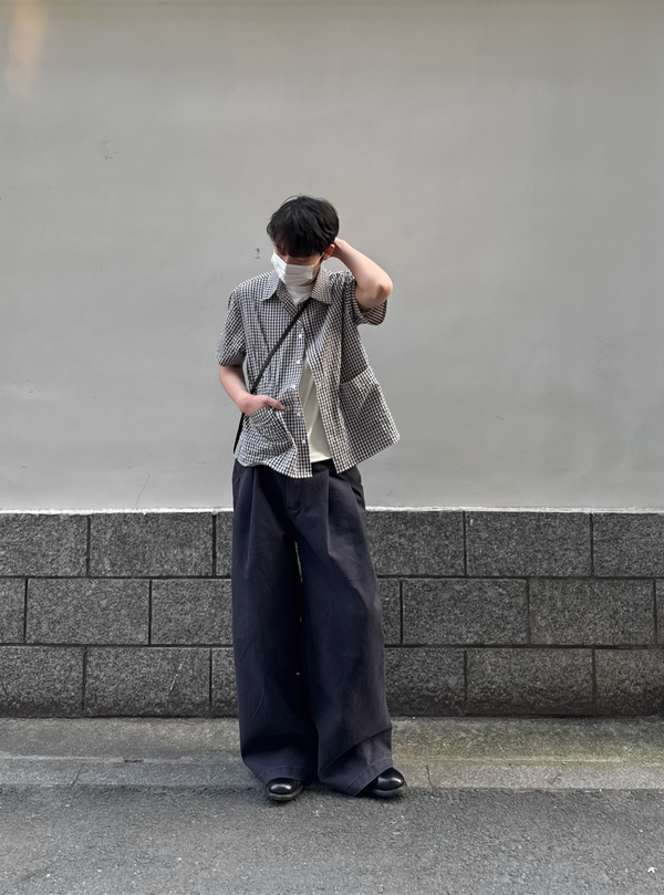 ポケットチェックシャツ 混紡素材 / Pocket Check Shirt N5519