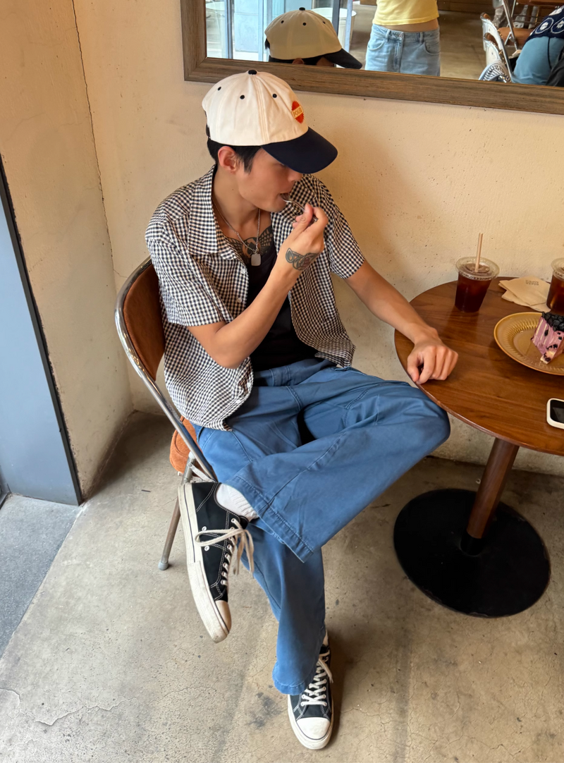 ポケットチェックシャツ 混紡素材 / Pocket Check Shirt N5519