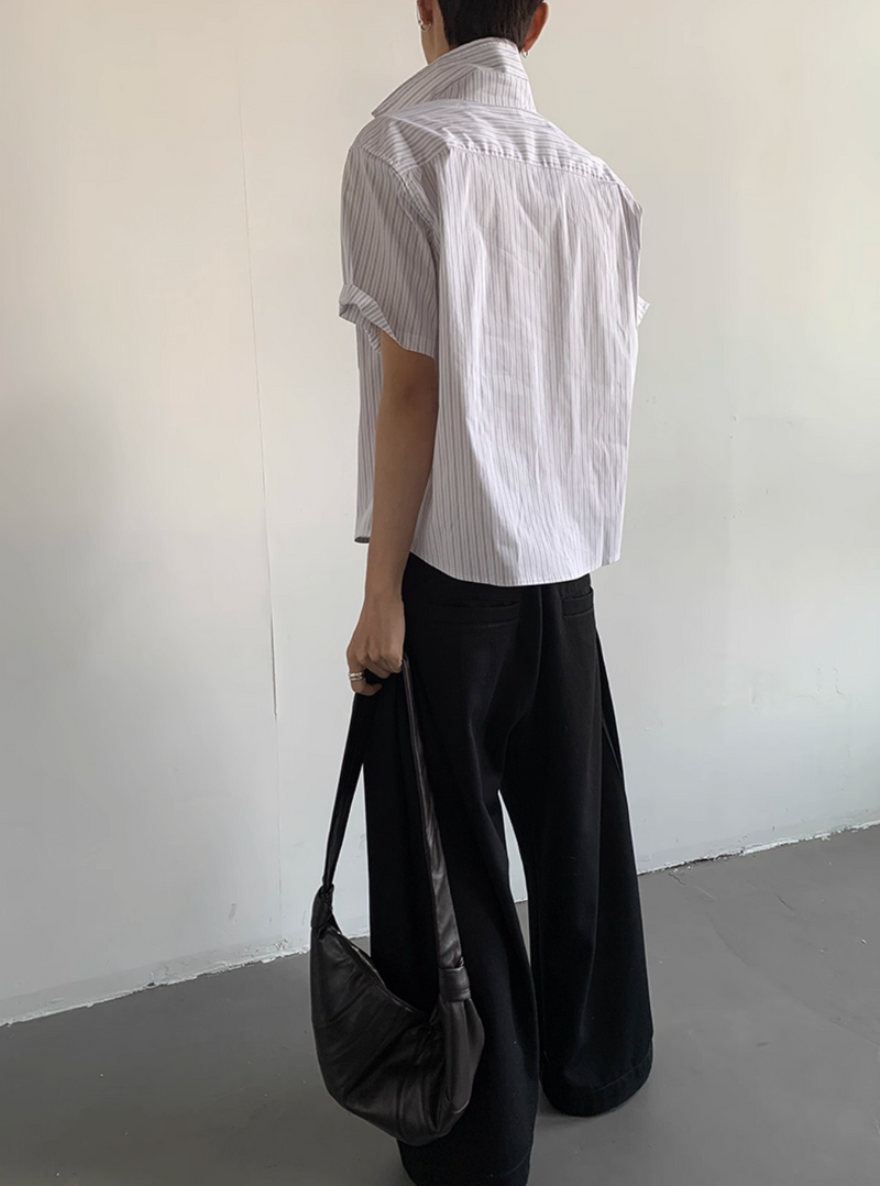 Casual check short sleeve shirt N5526