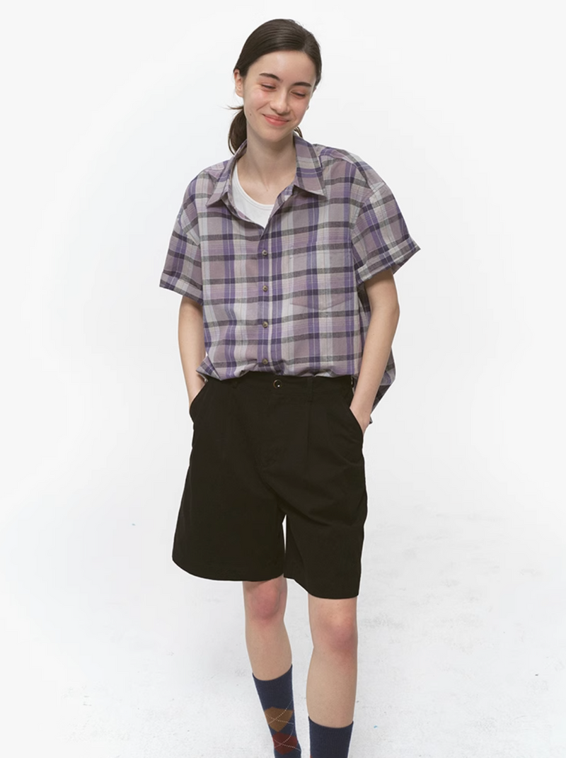 Purple Check Shirt N5537