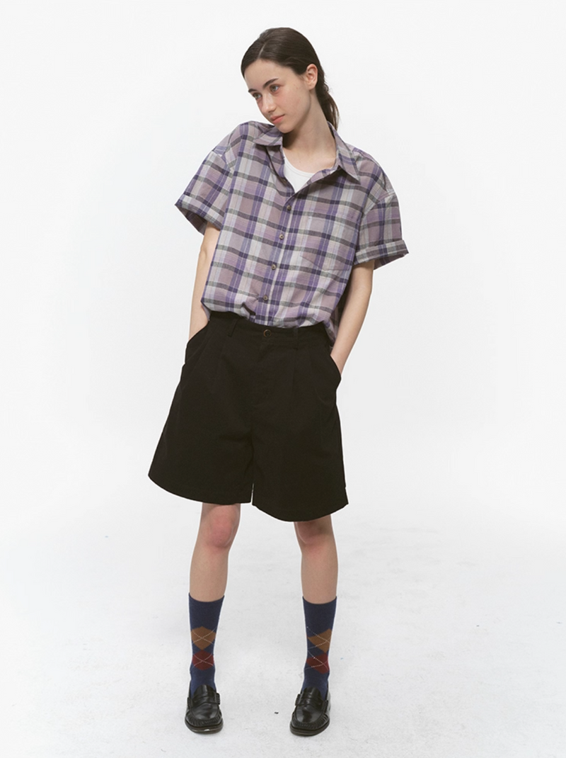 Purple Check Shirt N5537