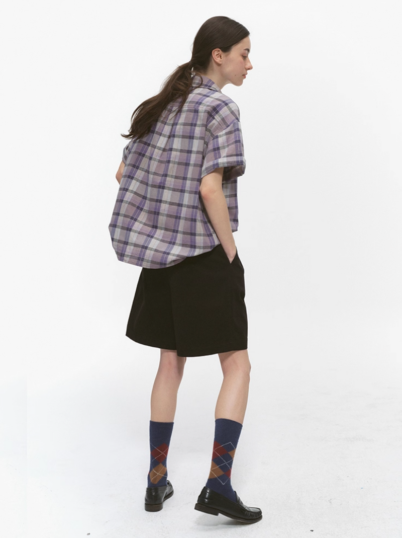 Purple Check Shirt N5537