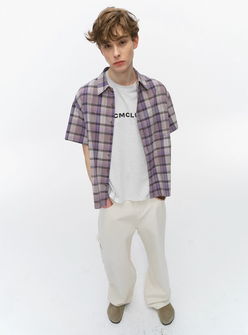 Purple Check Shirt N5537