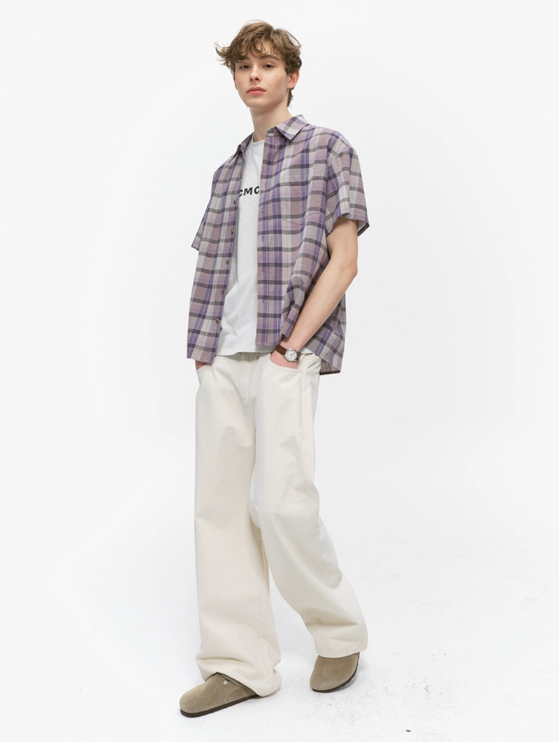 Purple Check Shirt N5537
