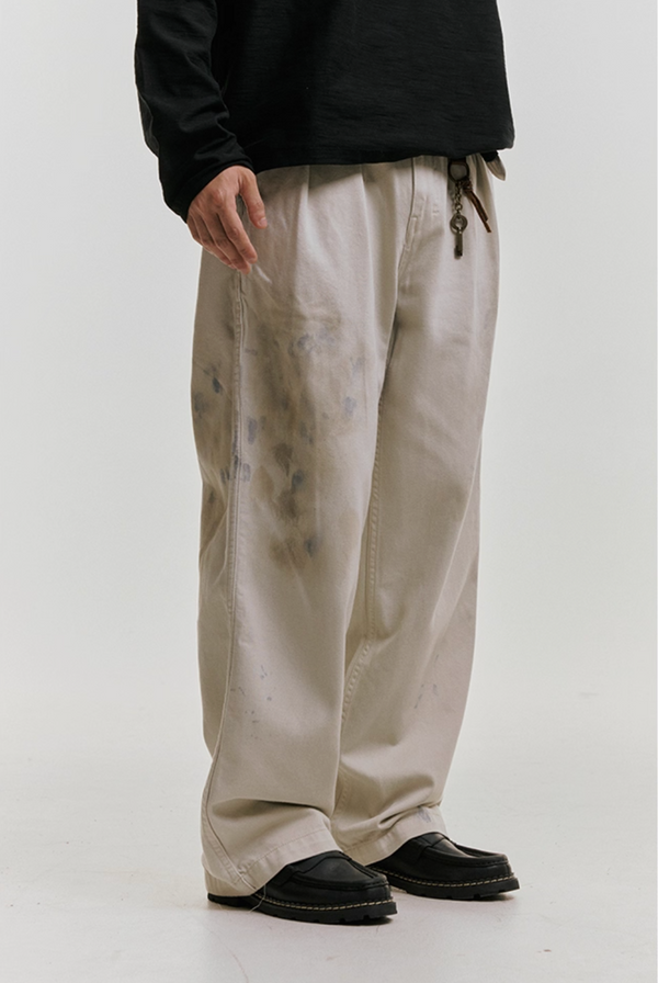 ダートホワイトグレーデニムパンツ / Dirt White Grey Denim Pants N5550