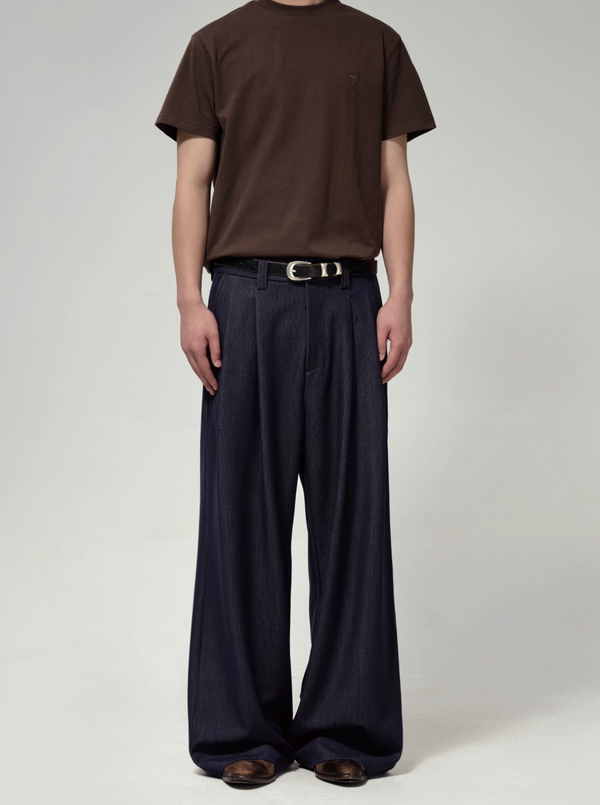 Double pleated draped pants N5568