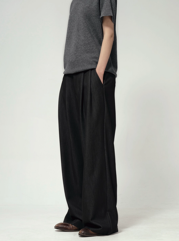 Double pleated draped pants N5568