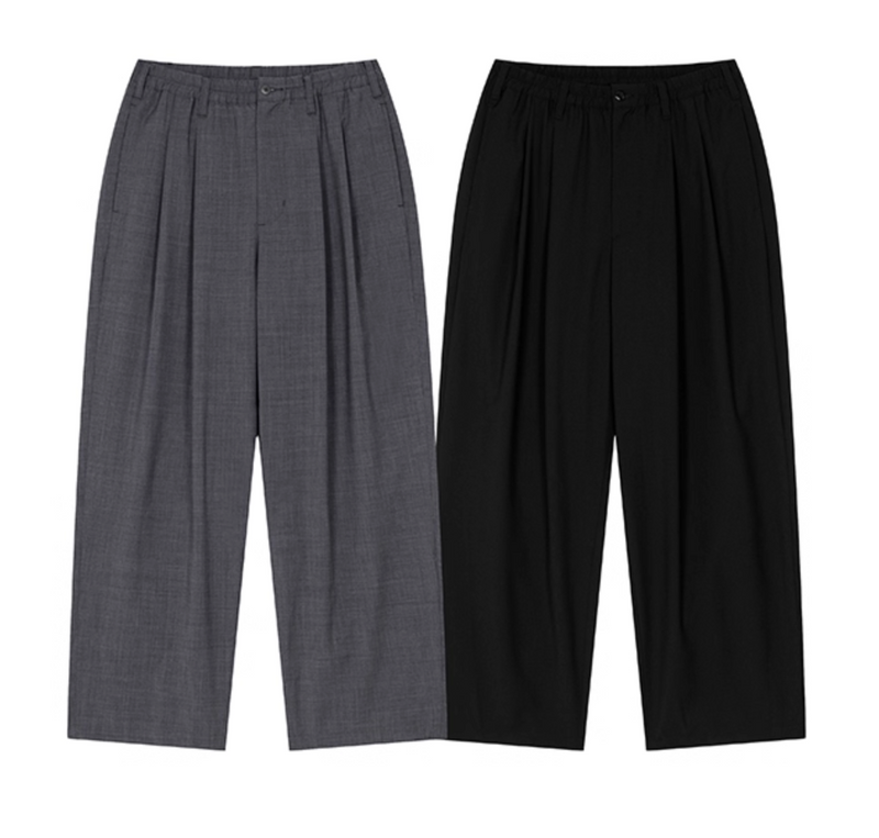 Double pleated casual pants N5551