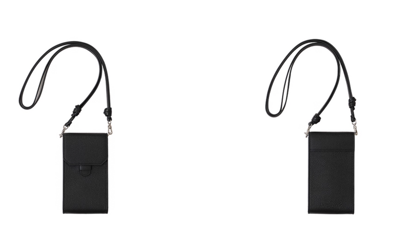 牛革 ミニマル レザーサコッシュ スマホショルダー / Leather sacoche   N5573