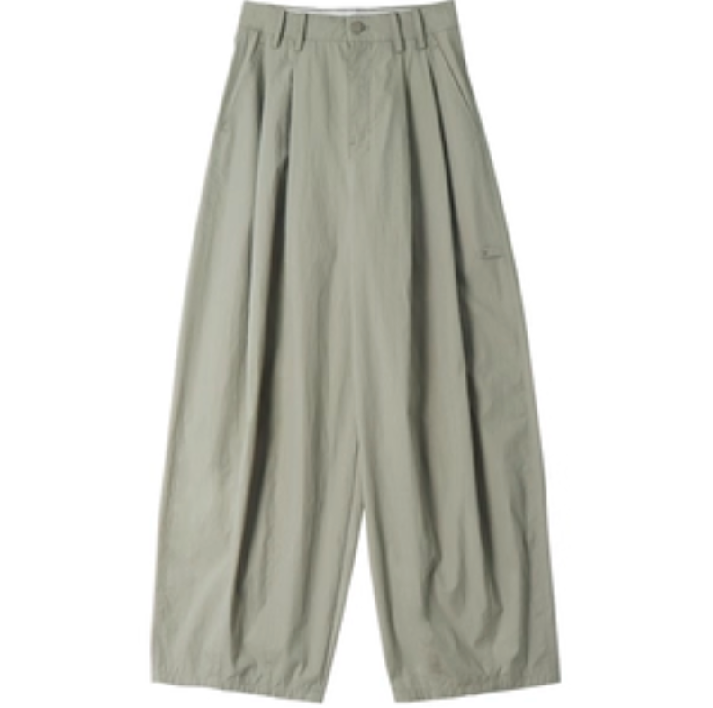 コットンナイロン タック バルーンワイドパンツ /  wide pants   N5597