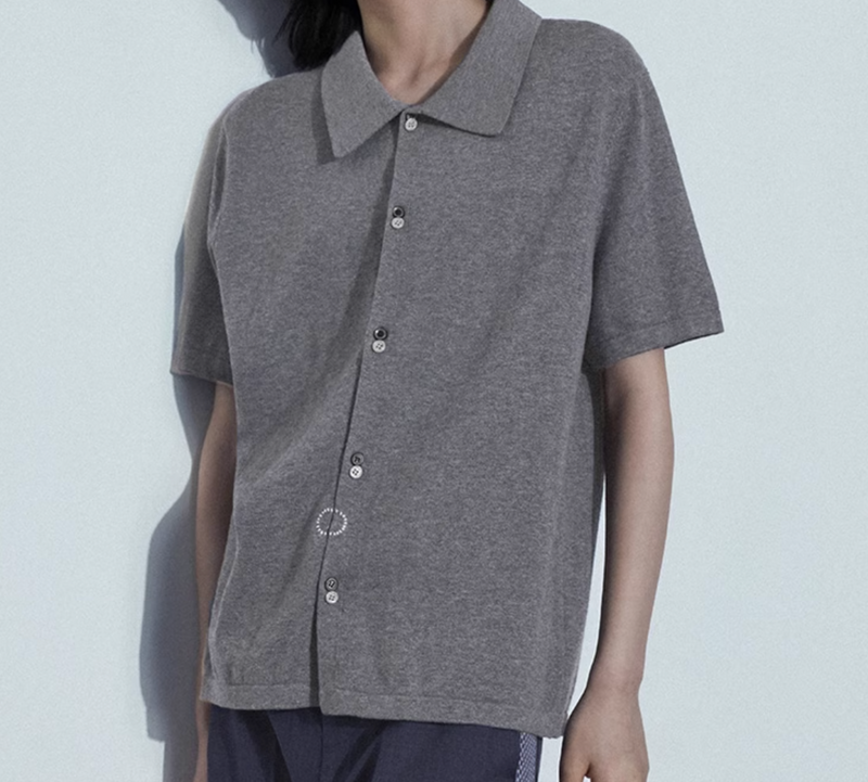 フルオープン・ニットポロ / knit cardigan shirt   N5600