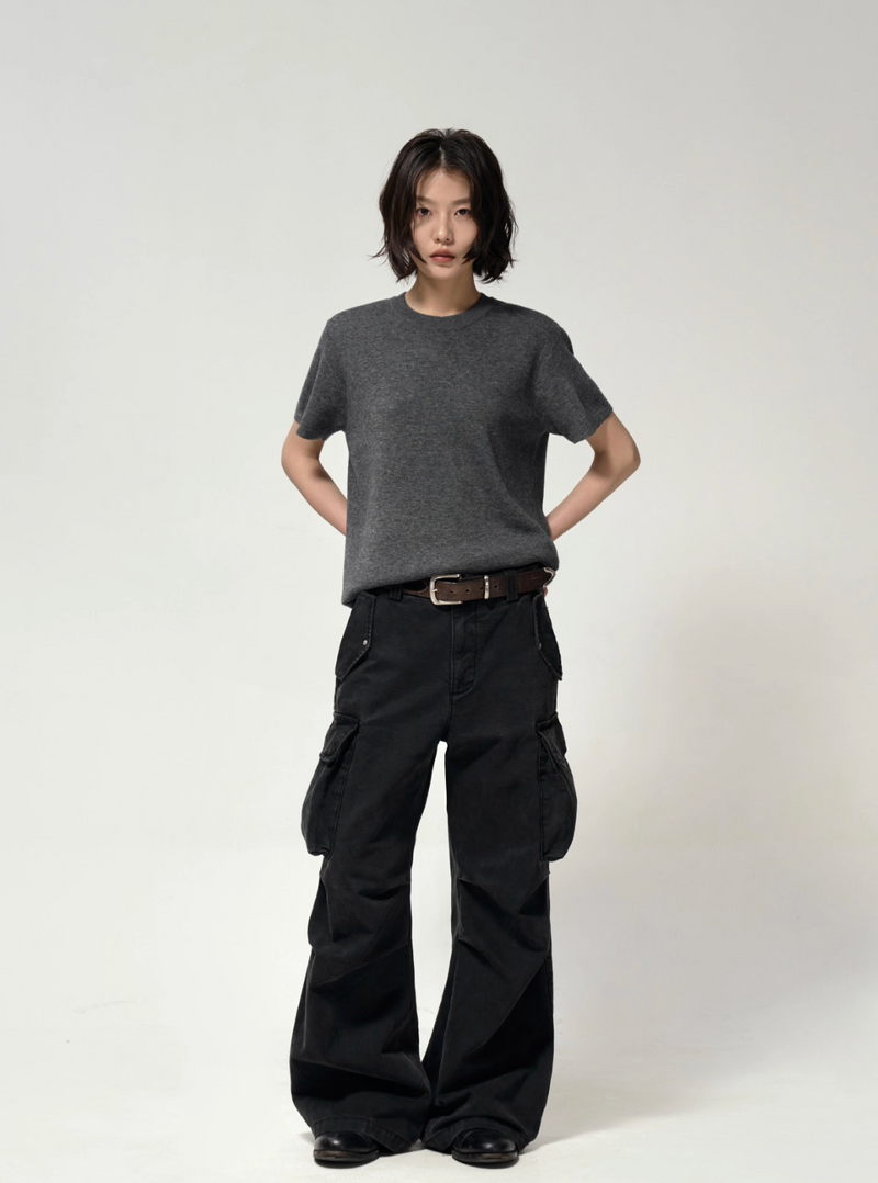 Black Cargo Pants   N5606