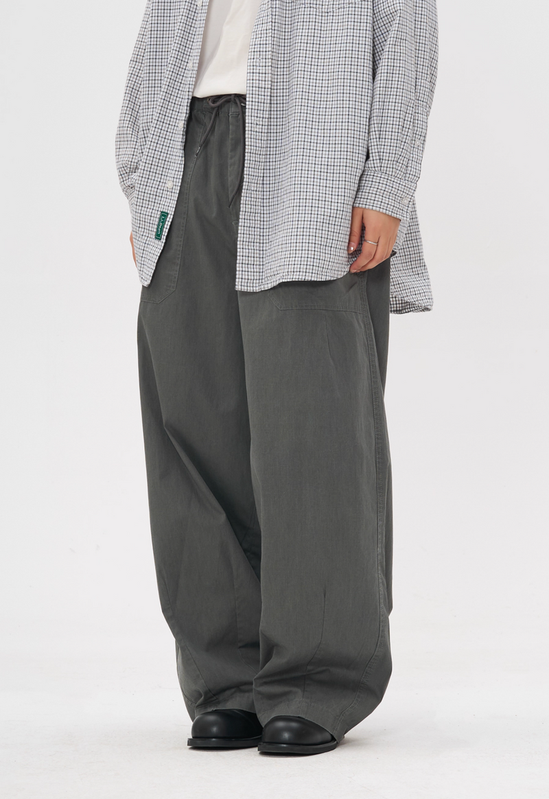 ドローストリング・ベイカーワイドパンツ / Washed pants   N5608
