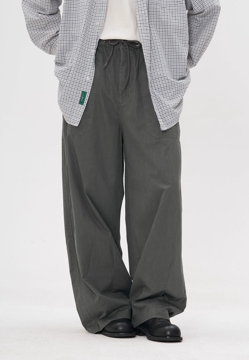ドローストリング・ベイカーワイドパンツ / Washed pants   N5608