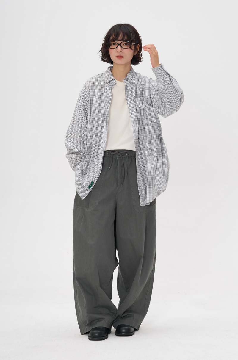 ドローストリング・ベイカーワイドパンツ / Washed pants   N5608