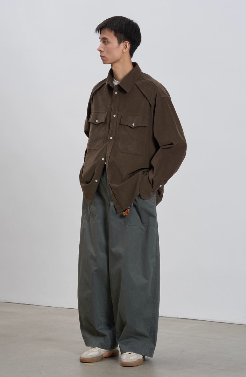 ドローストリング・ベイカーワイドパンツ / Washed pants   N5608