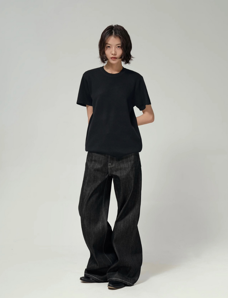 14oz リジッド・ワイドデニムパンツ / Wide-leg denim pants   N5612