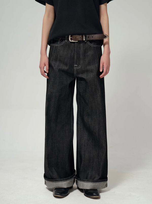 14oz リジッド・ワイドデニムパンツ / Wide-leg denim pants   N5612