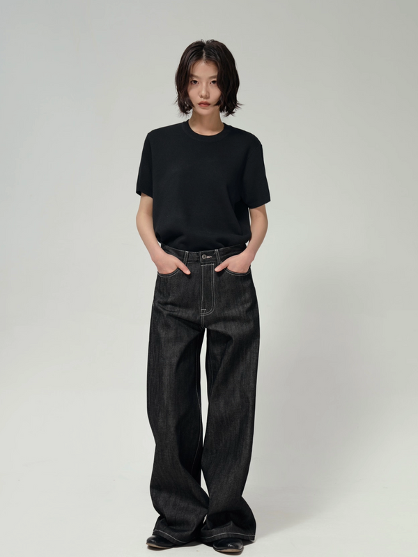 14oz リジッド・ワイドデニムパンツ / Wide-leg denim pants   N5612