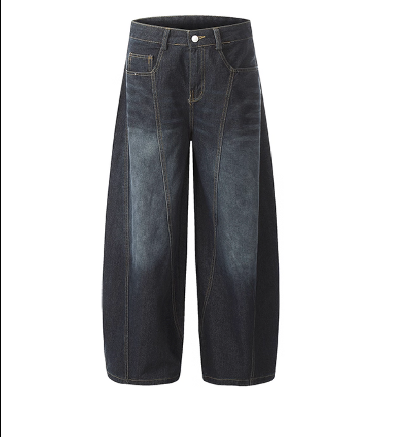 Dark Blue Over-Wide Dame Pants N5625