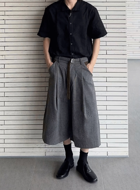 Cropped Half-Wide Pants N5679