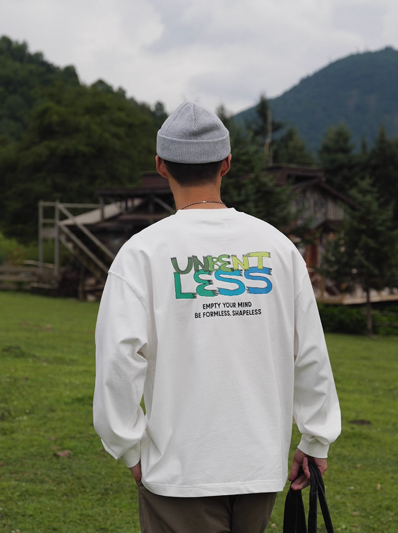 Back print long sleeve T-shirt N5645