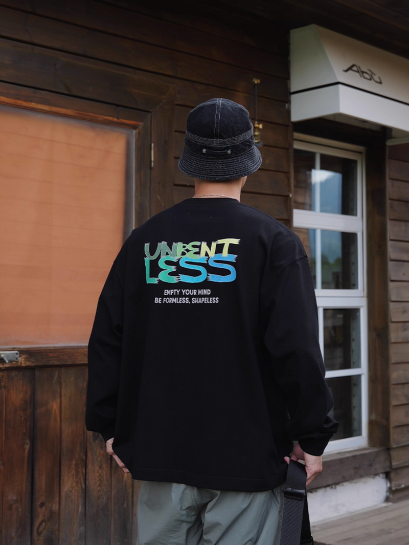 Back print long sleeve T-shirt N5645