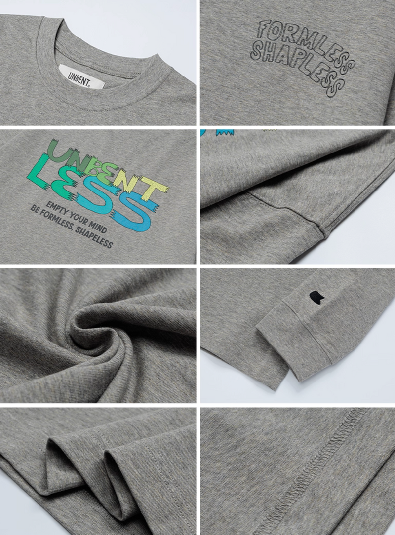 Back print long sleeve T-shirt N5645