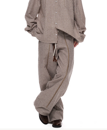 行町 ステッチ・ヒッコリーストライプパンツ N5718