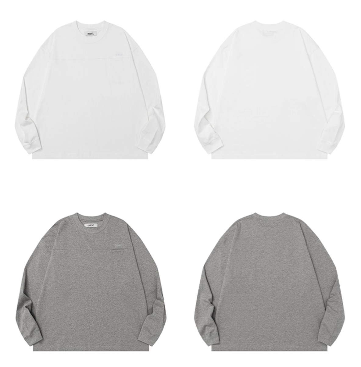 コットン刺繍ポケット ルーズロングTシャツ  N5743