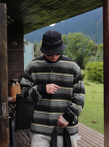 ヘビーウェイト・マルチボーダー ロンT N5744