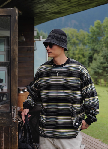 ヘビーウェイト・マルチボーダー ロンT N5744