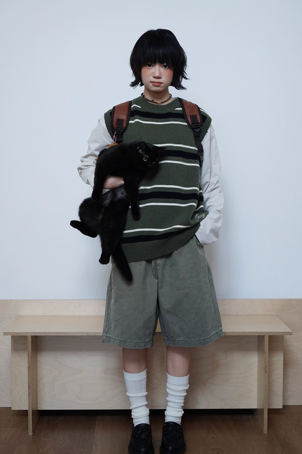 ハーフデニムパンツ  N5778