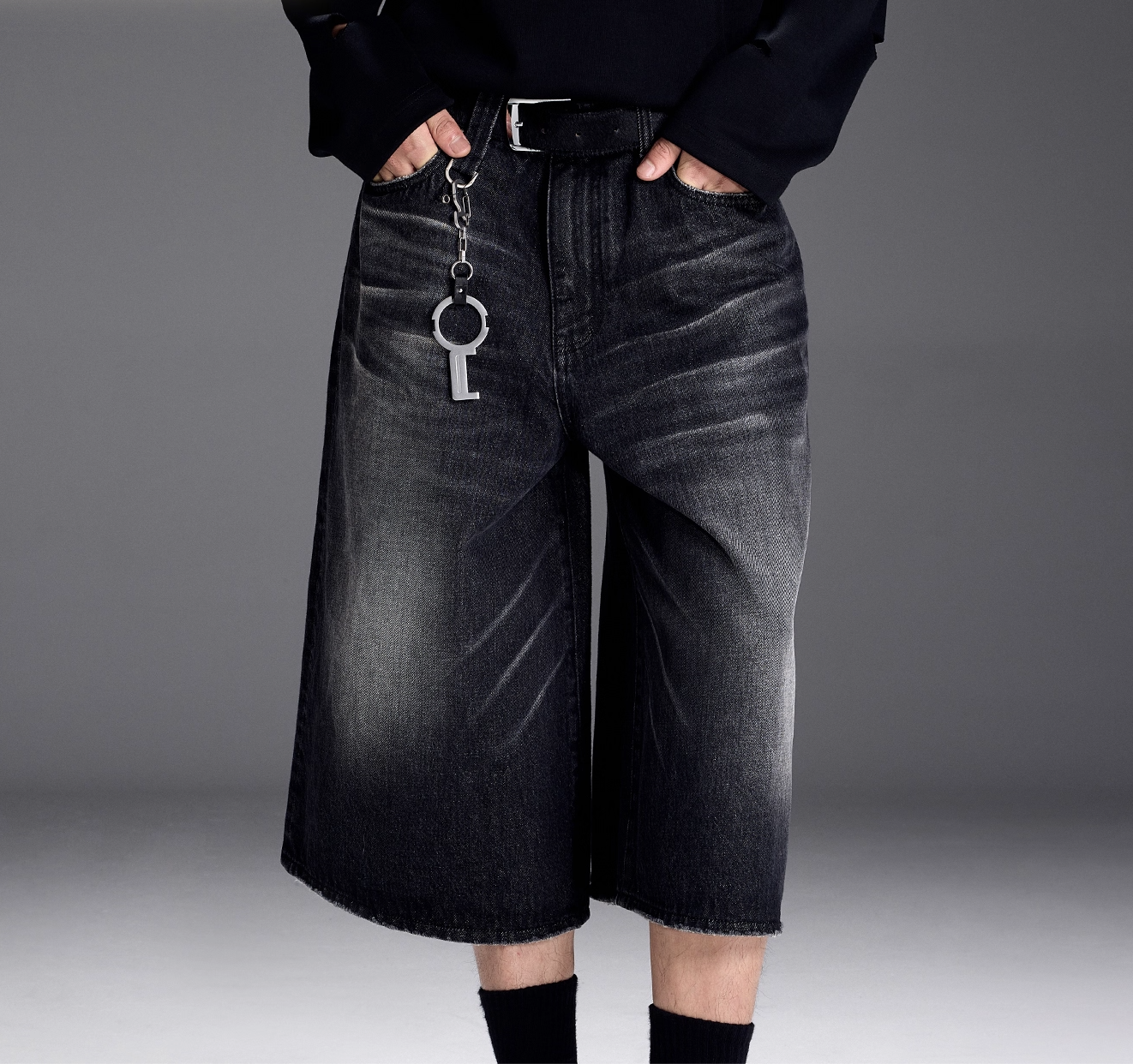 Half denim pants   N5813