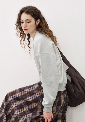 刺繍ポケ付き 裏起毛ヘビーウェイトスウェット N5818