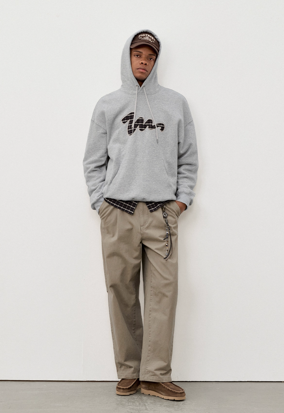 Check logo hoodie   N5842