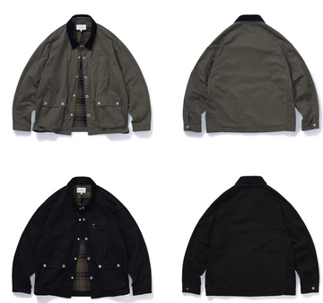 コーデュロイ襟 裏地付きハンティングジャケット N5844