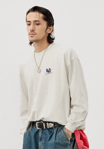 古着風スキークラブ バックプリントロンT N5873