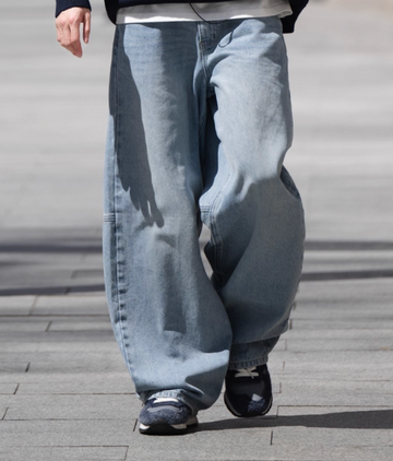 アイスウォッシュ スーパーワイドバギーデニム N5874